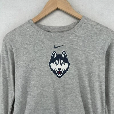 $16.99 • Buy UCONN Shirt Youth M UNIVERSITY OF CONNECTICUT HUSKIES NIKE Long Sleeve Gray