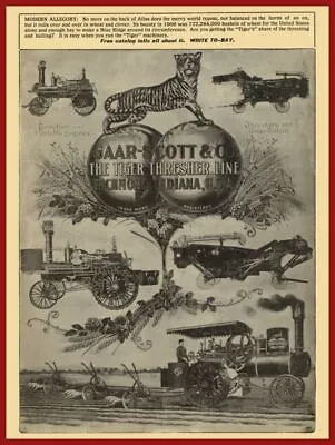 1907 Gaar Scott & Co. NEW Metal Sign: Traction & Portable Engine Threshers • $19.88