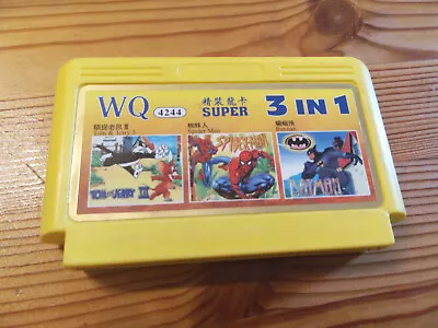 TESTED WORKS. Famiclone Multicart 4 Games Tom And Jerry Spiderman Batman • $10