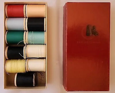 Vintage Sewing Thread Box With Thread With Original Cardboard Box • $1