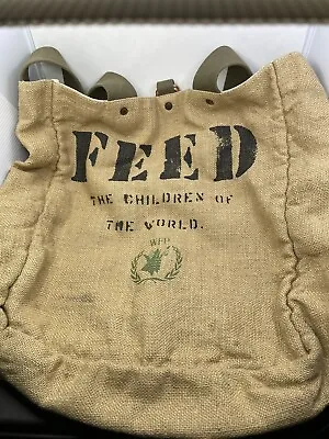 FEED The Children #2 Large Reversible WFP Burlap Tote Bag Pre-owned • $22.49