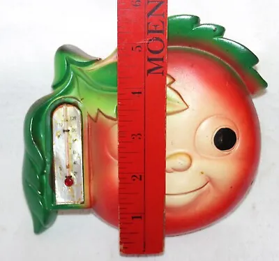 VNTG Anthropomorphic Tomato Face Thermometer Plaster Kitchen Plaque • $23