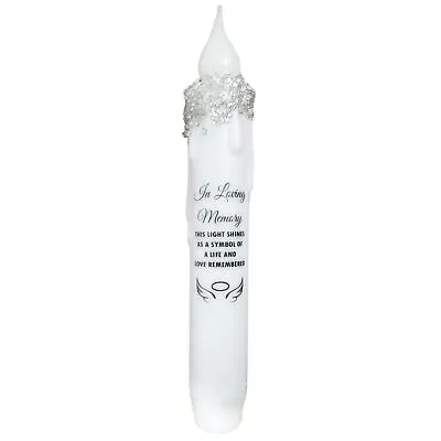 7  Loving Memory Remembrance Sympathy Battery Operated LED Timer Taper Candle • $10.99