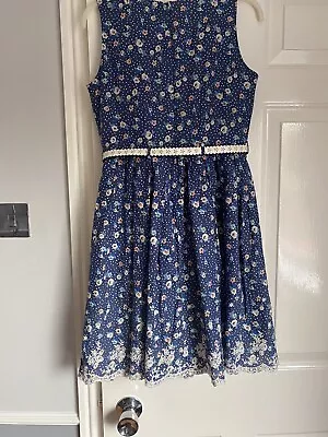 Yumi Girls Dress Age 13 Lovely Lace Trim Looks So Lovely On • £3