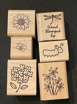 Lot Of 6 A Muse Garden Theme Rubber Stamps • $10.67