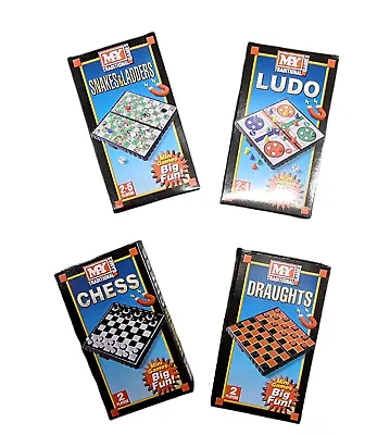 Traditional Mini Board Magnetic Travel Games Chess Ludo Snakes Ladders Draughts • £3.79