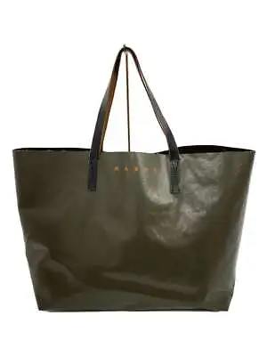 MARNI Tote Bag PVC Khaki Solid Color SHMQ0010A0 • $169.89