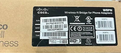 Cisco Small Business Wireless-N Bridge For Phone Adapters WBPN- New Unopened Box • $40