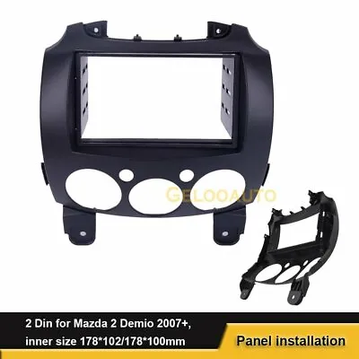 For Mazda 2/Demio 2007-2014 Car Stereo Fascia Dash Panel 2 Din Frame Trim Kit • $37.89