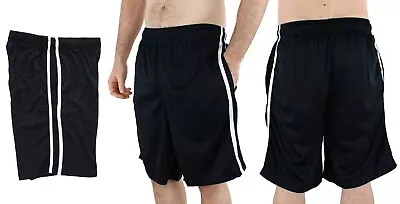 Men's Gym Basketball Shorts Athletic Workout Mesh 2 Pocket Loose Fit 10  Inseam • $8.99