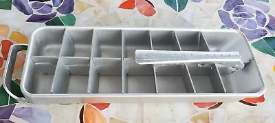 Vintage Frigidaire Quickube Ice Cube Tray Aluminum Metal Quick Release 14 Cubes • $12