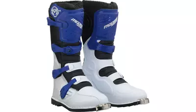 New Moose Racing Qualifier MX ATV Riding Boots Blue White Black Adult Size 11 • $149.95