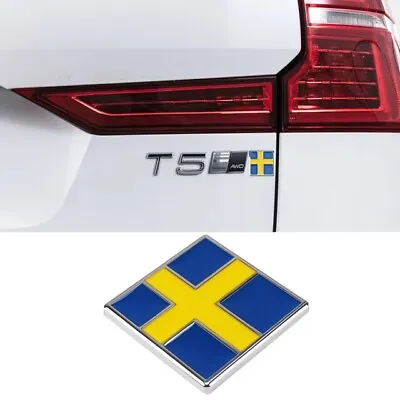 Swedish Flag Emblem Volvo SAAB Brand New Metal 3.9 Cm X 3.9 Cm • $12.99