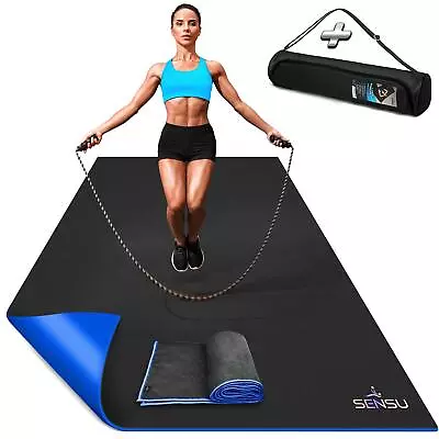 Large Exercise Mat – 6’ X 4’ X 8.5mm Extra Thick Workout Mats For Home Gym Fl... • $188.77