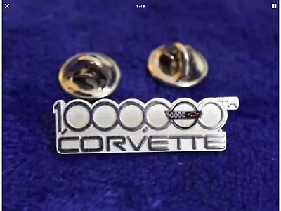 1000000 Corvette Hat Lapel Pin Flags Accessory GM Vette Sting Ray Bowtie 1992 • $9.95