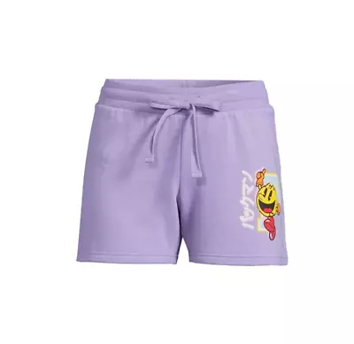 Pac-Man Women's Juniors Graphic Fleece Shorts Size XL • $21.85