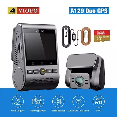 Viofo A129 Duo 2Lens Dash Camera Twin SONY Star Sensr 5GHz WIFI GPS • $261.99