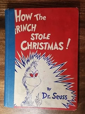 Vintage How The Grinch Stole Christmas Dr. Seuss First Edition 1957 Hardcover • $5