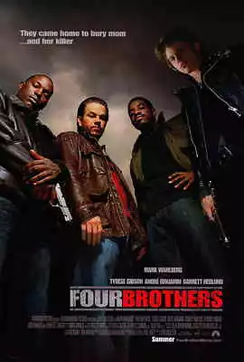 FOUR BROTHERS Movie POSTER B 27x40 Mark Wahlberg Andre Benjamin Tyrese Gibson • $17.98