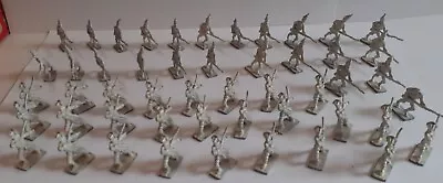50 UNPAINTED LEAD TOY SOLDIERS - 2 INCH (50mm) • £20
