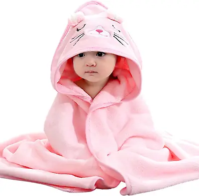 Zuimei Hooded Baby Towel Soft Baby Towel With Hood Cute Animal Design Baby Towel • £10.80