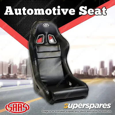 1 X SAAS Sports Seat Fixed Back Mach II Black PU Leather - ADR Compliant • $399.95