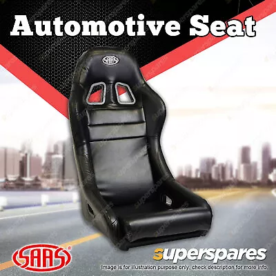 1 X SAAS Sports Seat Fixed Back Mach II Black PU Leather - ADR Compliant • $409.95