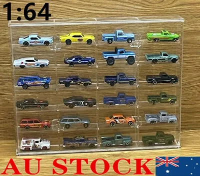 40 Model Cars Display Case Cabinet Box Rack 1/64 Hot Wheels Matchbox Dustproof • $82.99