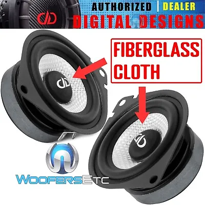 Dd Audio D-fr2.75 2.75  125w Car Dash Fiberglass Speakers Midrange Tweeters New • $49