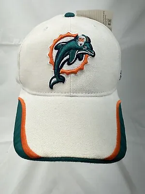 New Miami Dolphins Reebok Adjustable Hat Baseball Cap  Nfl White • $17.95