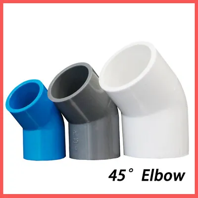 £1.31 • Buy PVC Water Pipe Adhesive Fittings 45° Elbow Fittings Adapter 20mm -200mm