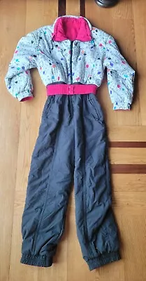 Vintage 90s Retro TYROLIA Womens Ski Suit One Piece Snowsuit SIZE 10 • $99.99