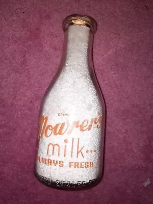 Vintage Bethlehem PA Milk Bottle Quart Mowrer's Dairy War Bonds • $60