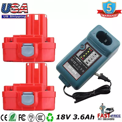 18V 3.6Ah NiMh Battery/Charger Replace For Makita 1822 1834 1835 PA18 192826-5 • $155