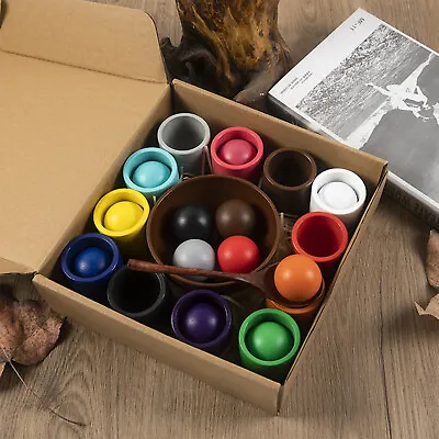 $74.67 • Buy 1 Set Of Colored Balls Matching Toys Kids Cognitive Toys Sorting Cups Balls