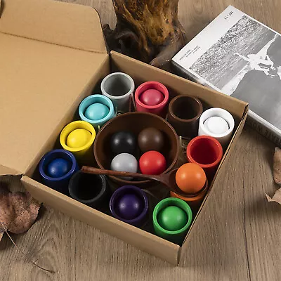 $74.67 • Buy 1 Set Of Colored Balls Matching Toys Kids Cognitive Toys Sorting Cups Balls