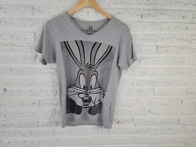 £17.47 • Buy Warner Bros Bugs Bunny Junior Shirt Small Gray VNeck Life Is A Joke Novelty Tee
