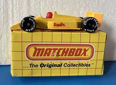 Diecast MATCHBOX Squirt Soda Grand Prix Racing Car MB74 - Near Mint In Box 1990 • $10.99