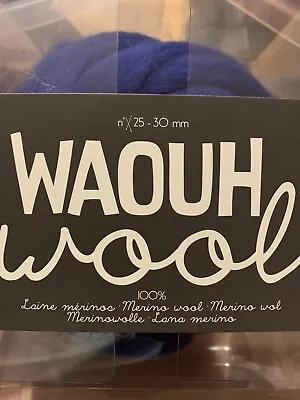 £30 • Buy Bergere De France Waouh Wool 100% Merino Wool Super Chunky 500g Navy Blue
