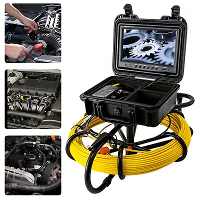 9  DVR Self Leveling Sewer Pipe Inspection Camera 23mm Lens Endoscope 45M/150FT • $493.99