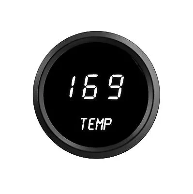 2 1/16  Digital Water Temperature Gauge White LEDs Black Bezel Made In The USA • $53.95