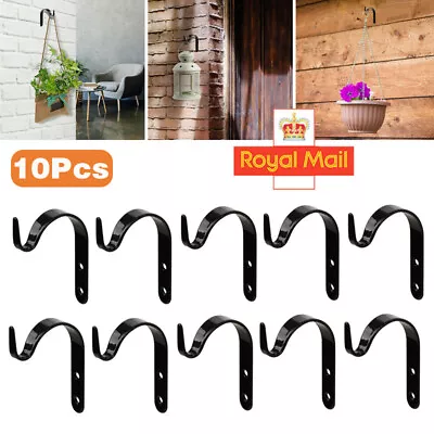 10Pcs Small Outdoor Garden Hooks Hanging Plant Hanger Hook Basket Pot Bracket • £3.99