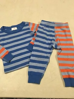 Hanna Andersson  Organic Cotton  Striped    Long Johns Pajamas  80  18  24 Ms  • $16.50