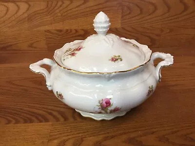 Eschenbach Germany Moss Rose La Reine Meiss 9” Tureen W/Lid - Excellent • $99.95