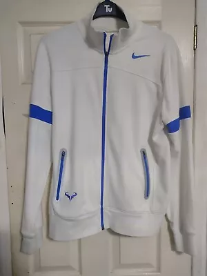 Nike Rafael Nadal 2011 Wimbledon Blue And White Zip Jacket L • £42.50