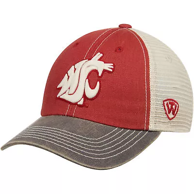 Men's Top Of The World Crimson/Tan Washington State Cougars Offroad Trucker Hat • $407.30