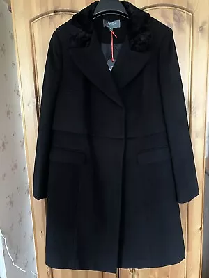 £25 • Buy Marks And Spencer M&S Limited Collection Double Breasted Black Coat Size 12 BNWT