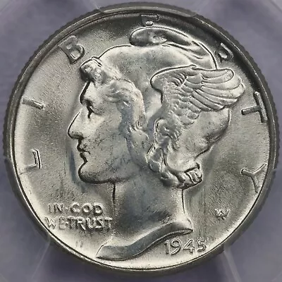 1945 10c Mercury Dime - PCGS MS 65 • $37.99