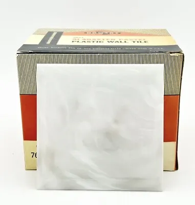 Vtg 1960s 40 Pc. HOMART Dawn Gray Marbled 4 1/4  Plastic Polystyrene Wall Tile • $39