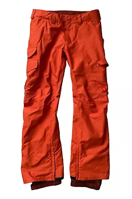 Burton Snowboard Cargo Pants Mens Medium (34x32) Orange Thigh And Ankle Zips Ski • $45